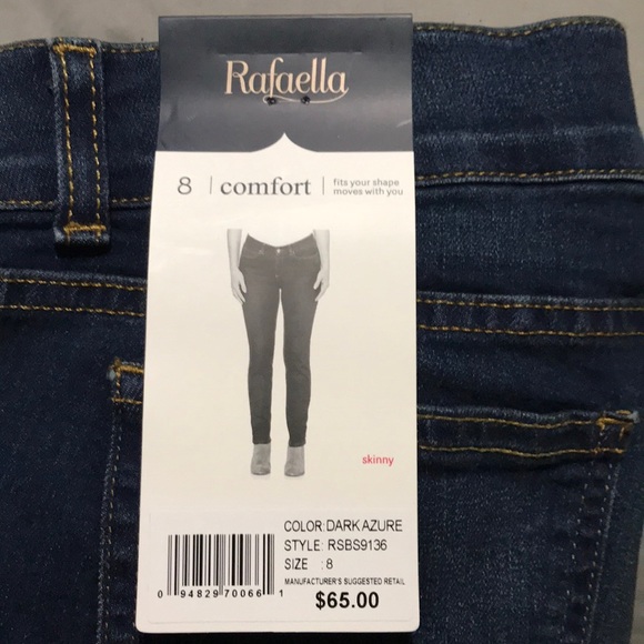 Rafaella skinny jeans size 8 dark azure - Picture 4 of 8